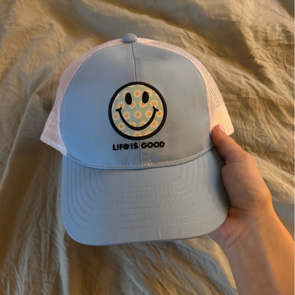 Life is Good Blue and Pink Cap